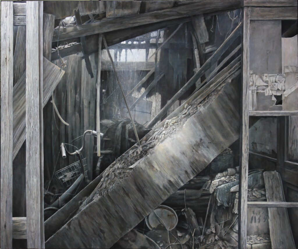 橋本大輔の絵画作品。廃墟。Daisuke Hashimoto painting, ruins