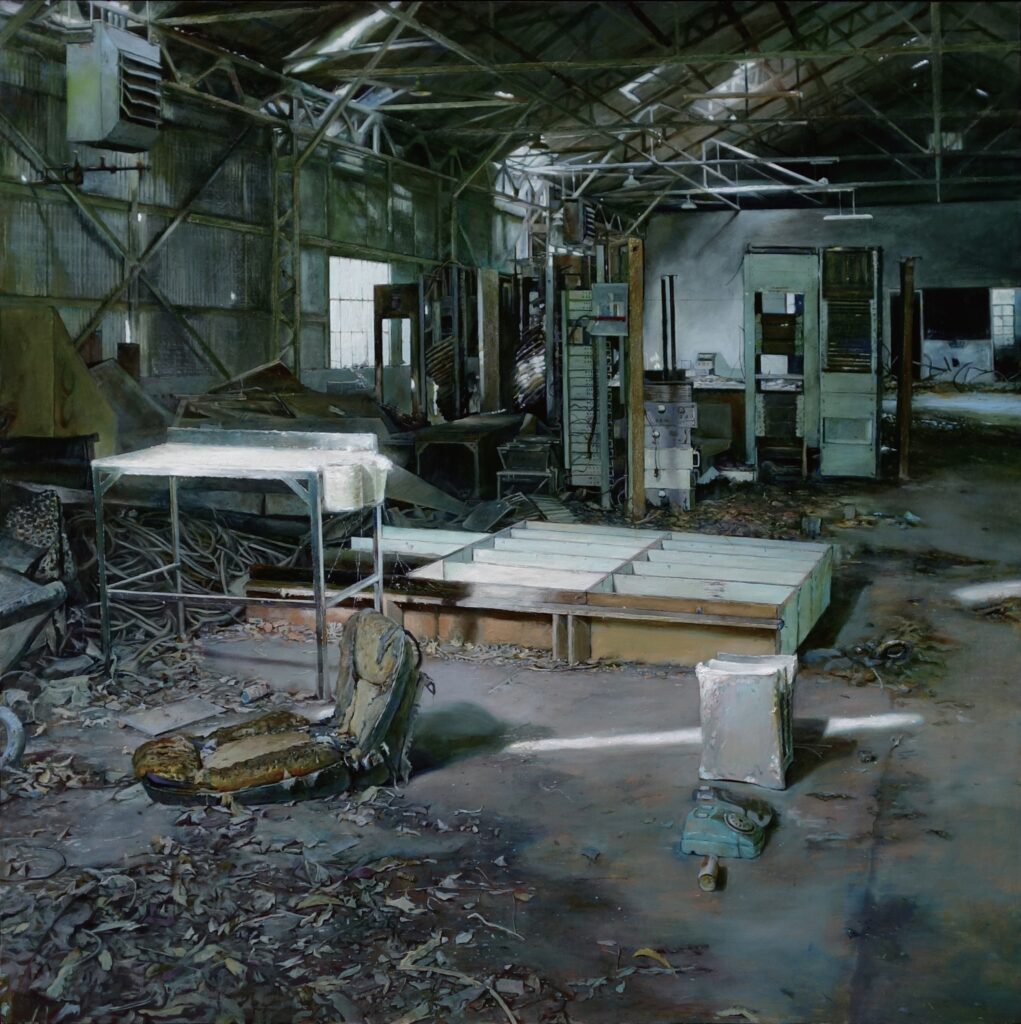 橋本大輔の絵画作品。廃墟。Daisuke Hashimoto painting, ruins