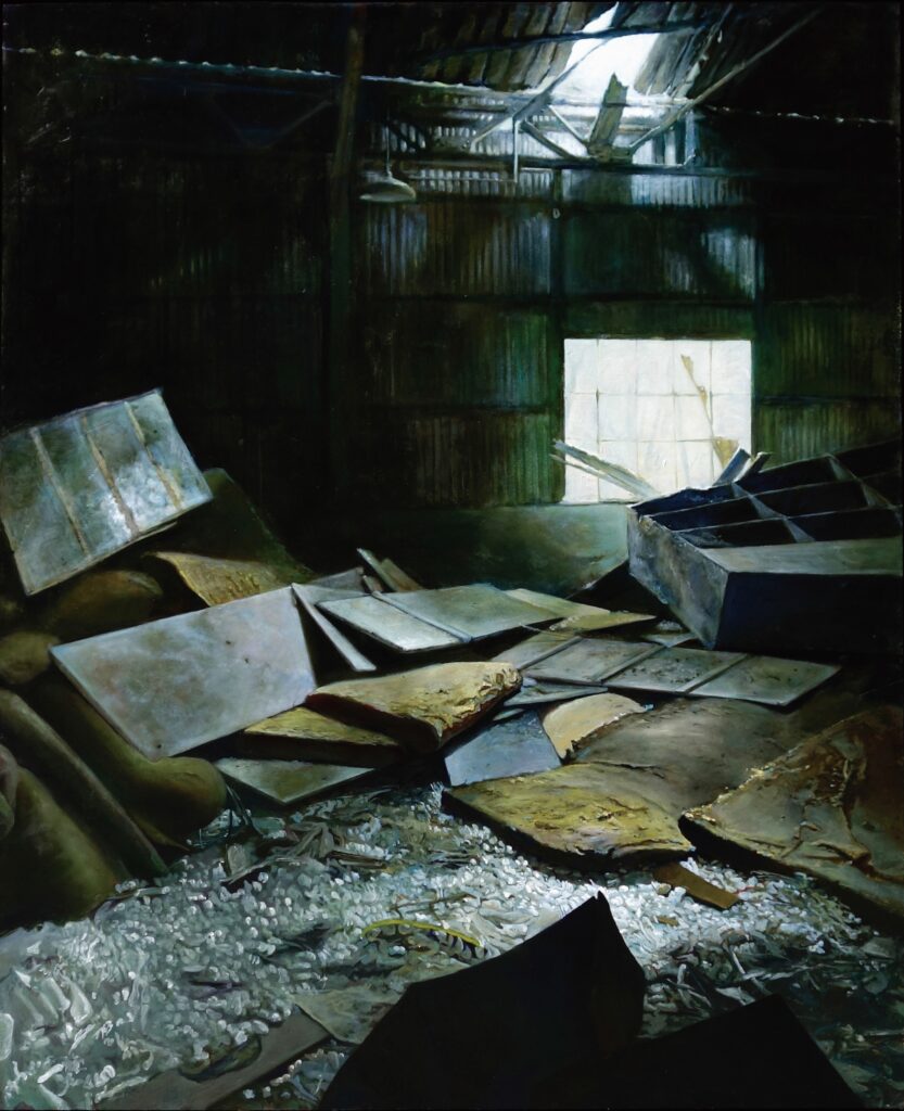 橋本大輔の絵画作品。廃墟。Daisuke Hashimoto painting, ruins