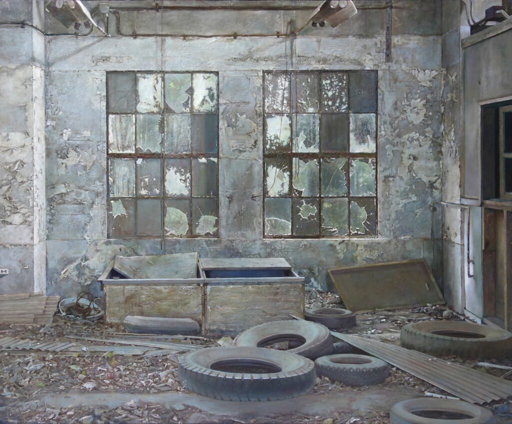 橋本大輔の絵画作品。廃墟。Daisuke Hashimoto painting, ruins