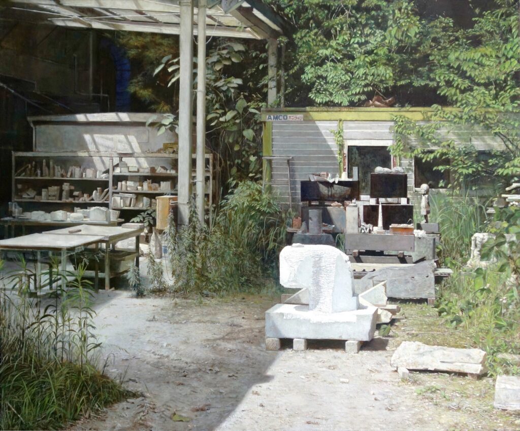 橋本大輔の絵画作品。廃墟。Daisuke Hashimoto painting, ruins