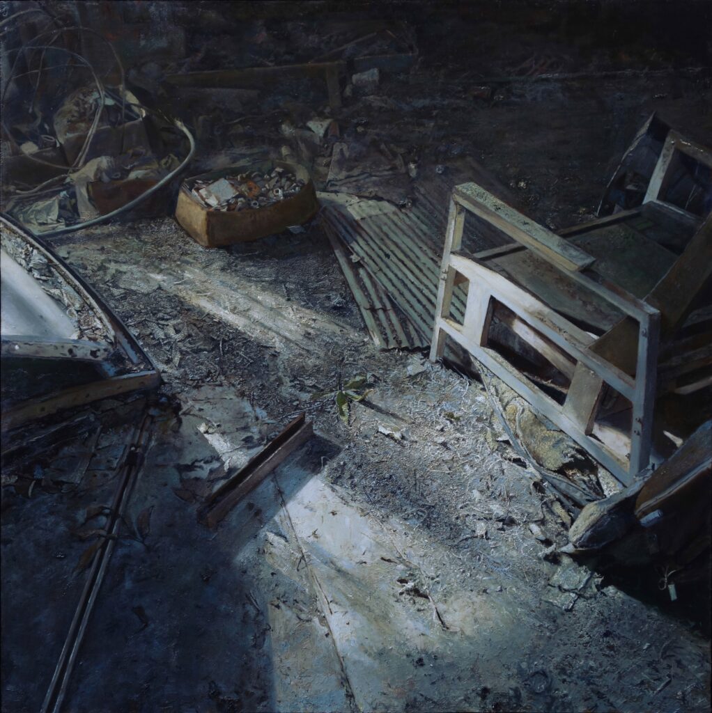 橋本大輔の絵画作品。廃墟。Daisuke Hashimoto painting, ruins