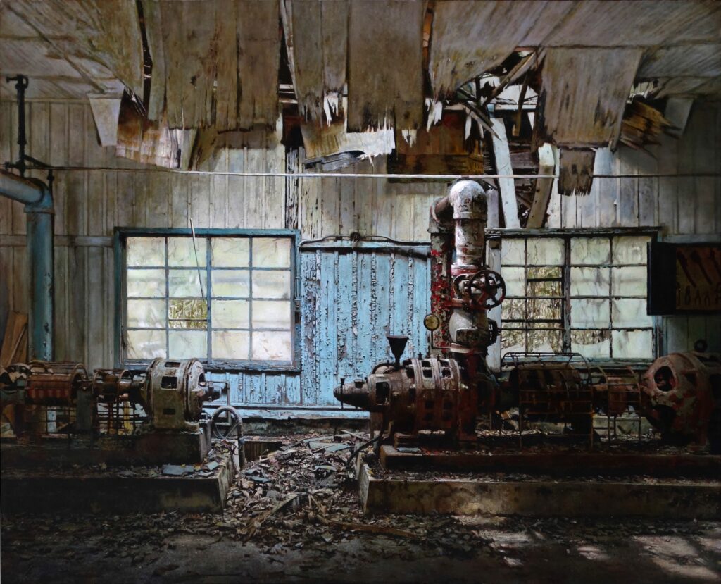 橋本大輔の絵画作品。廃墟。Daisuke Hashimoto painting, ruins