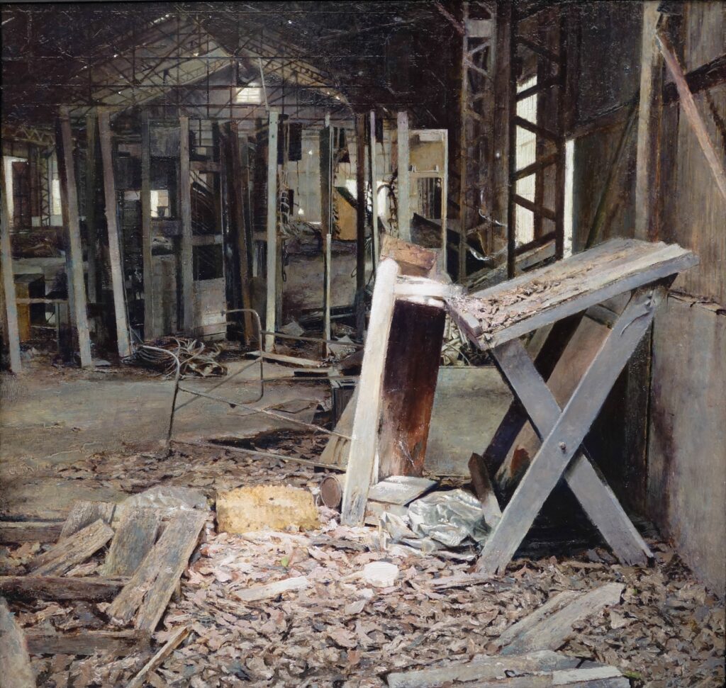 橋本大輔の絵画作品。廃墟。Daisuke Hashimoto painting, ruins