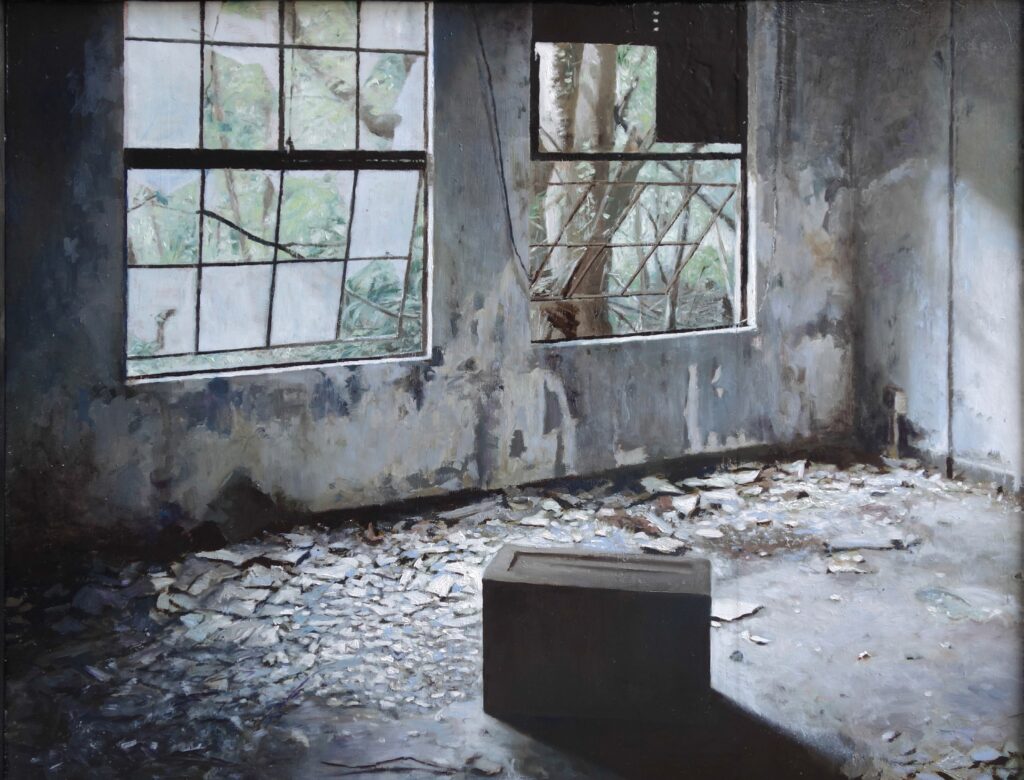 橋本大輔の絵画作品。廃墟。Daisuke Hashimoto painting, ruins