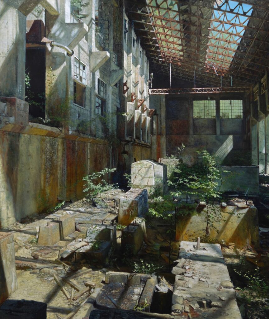 橋本大輔の絵画作品。廃墟。Daisuke Hashimoto painting, ruins