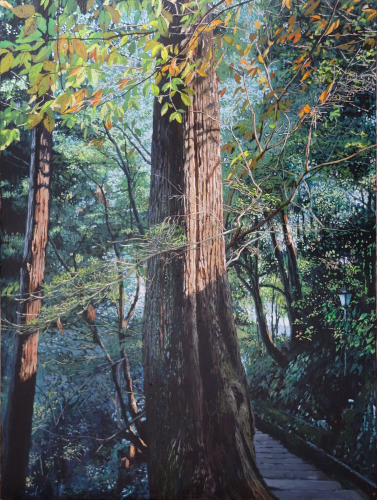 橋本大輔の絵画作品。樹木。Daisuke Hashimoto painting, tree