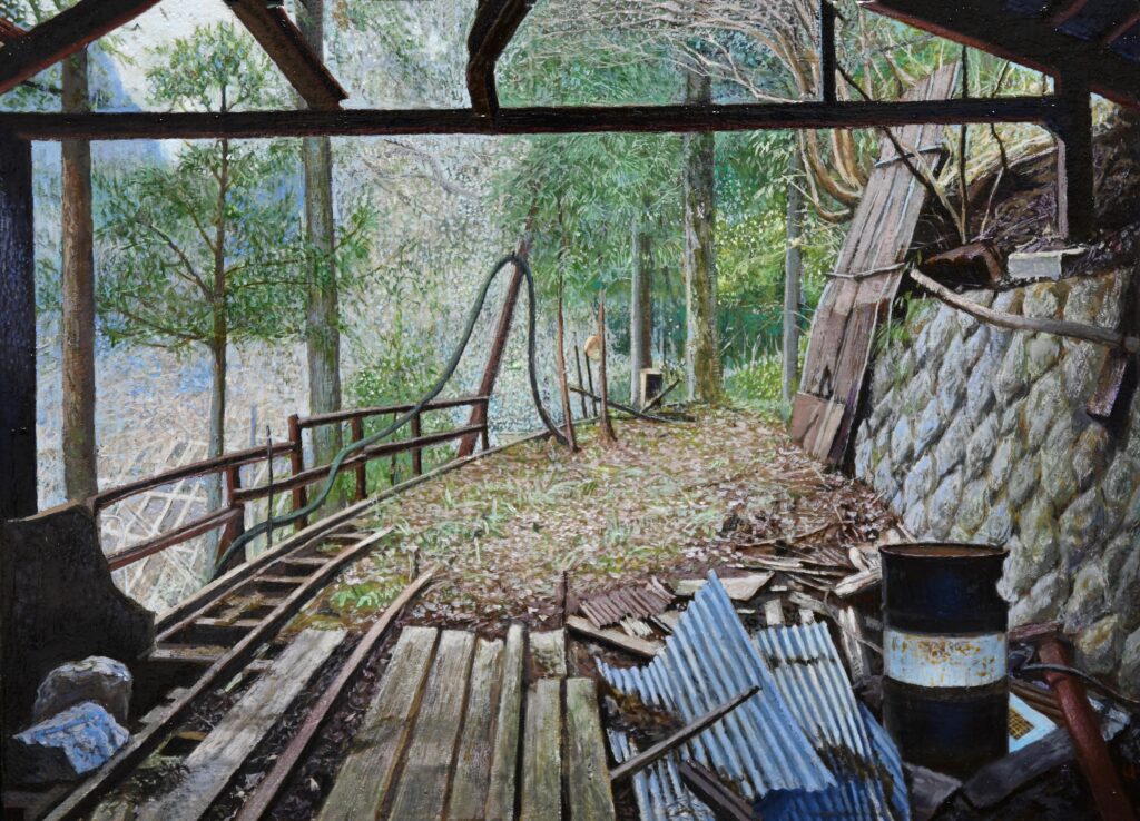 橋本大輔の絵画作品。廃墟。Daisuke Hashimoto painting, ruins