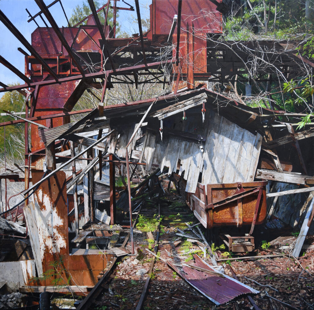 橋本大輔の絵画作品。廃墟。Daisuke Hashimoto painting, ruins