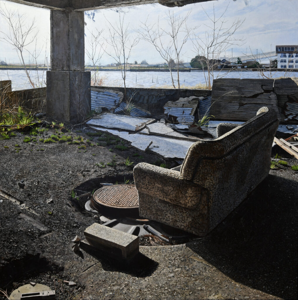 橋本大輔の絵画作品。廃墟。Daisuke Hashimoto painting, ruins